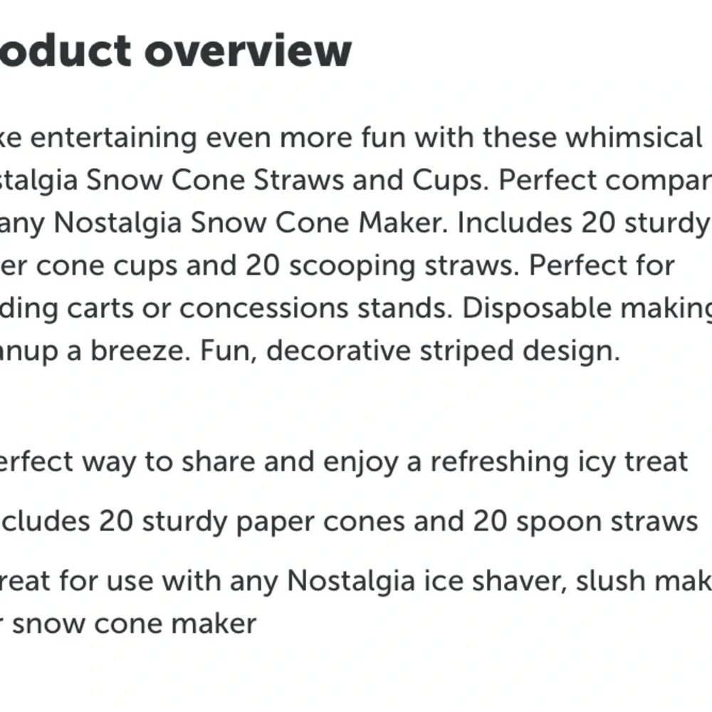 NEW- Two Nostalgia Red and White Snow Cone Party Kits